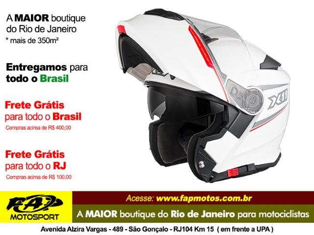 Capacete Articulado X11 Turner Branco - Frete Grátis Brasil