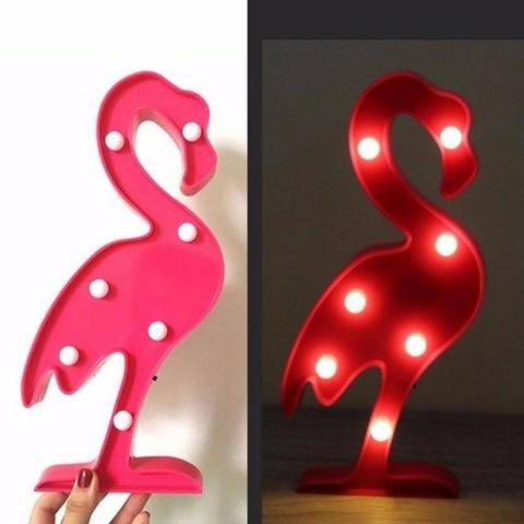Flamingo LED Pilha Luminária Festa e Decoração