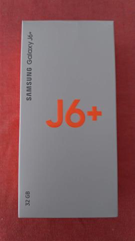 J6 Plus preto na caixa sem uso