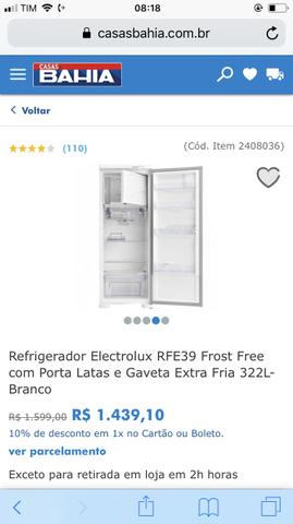 Refrigerador 322L F. FREE 1P 220V