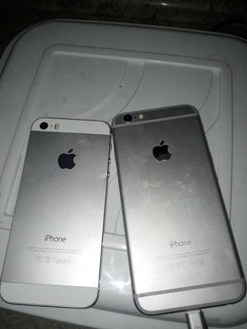 Vendo 2 iphones 5s e 6s para conserto ou troca de peças