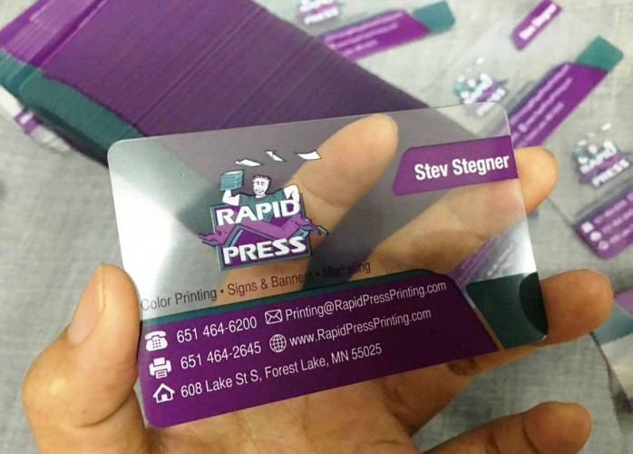 Cartão de PVC Transparente a Partir de  Qualidade