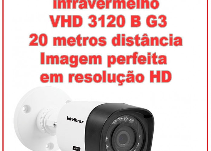 Câmera de Segurança Intelbras 20 metros HD com