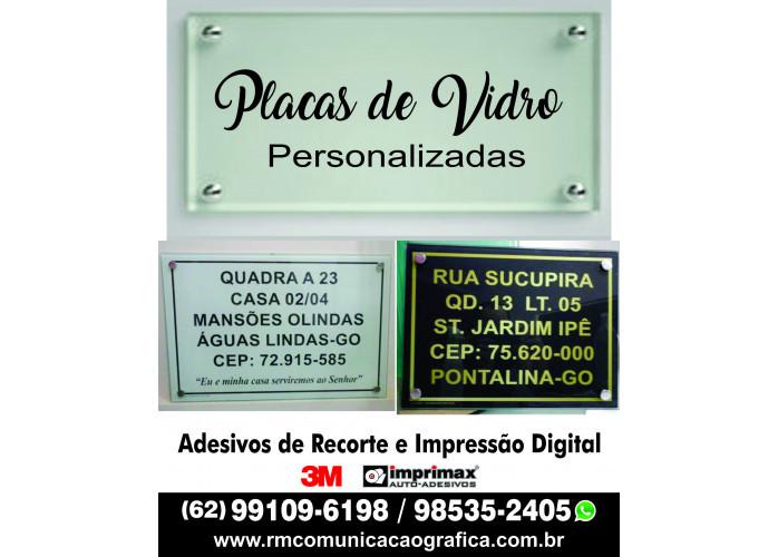 Placas de Vidro Personalizada