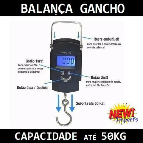 Balança de Gancho Quadrada ate 50kg