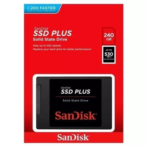 Hd Ssd Sandisk Plus 240gb 530 Mb/s G26 Sata 3 Lacrado