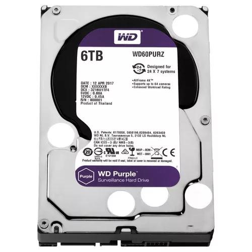 Hd Wd Sata 3,5´ Purple 6tb Wd60purz Intelbras