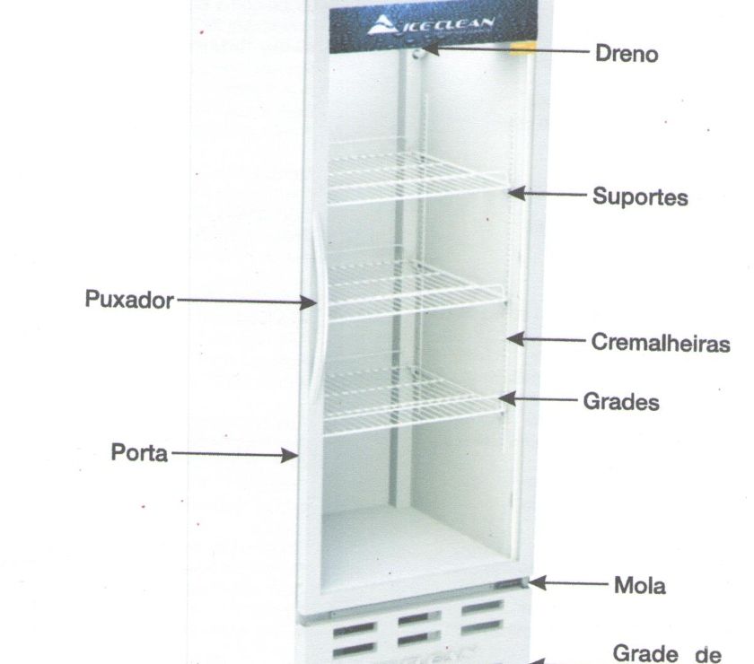 Freezer vertical porta de vidro