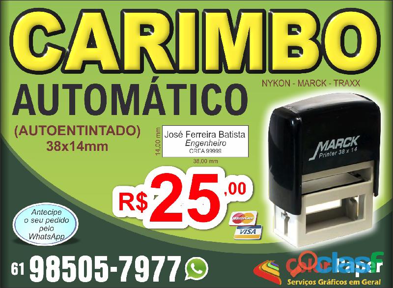 Carimbo Automático 38x14mm