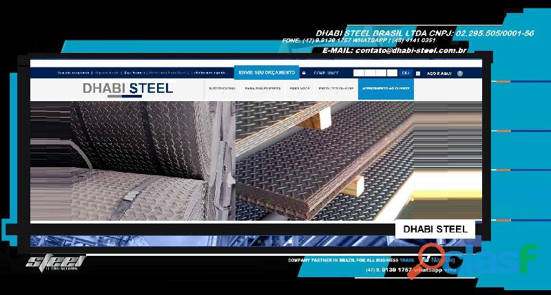 Dhabi Steel Chapas Laminadas a Quente Xadrez