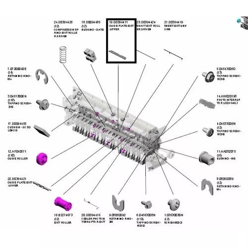 Placa Guia Saida Superior Ricoh Mpc2051 Mpc2551 Cod D0394411