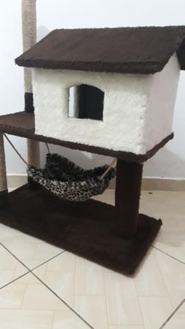 Casa para gato com rede