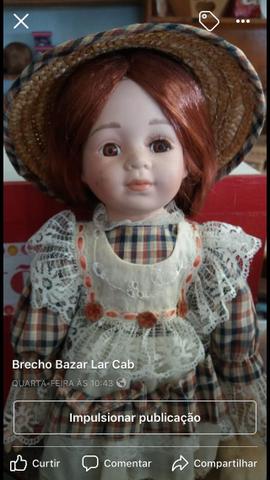 Boneca porcelana colecionador