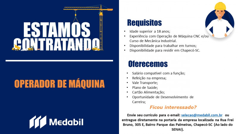 OPERADOR DE MÁQUINAS