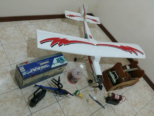 Avião + Helicóptero + Equipamentos