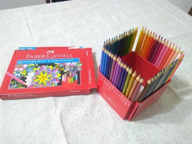 Lápis de cor faber castel com 60 cores