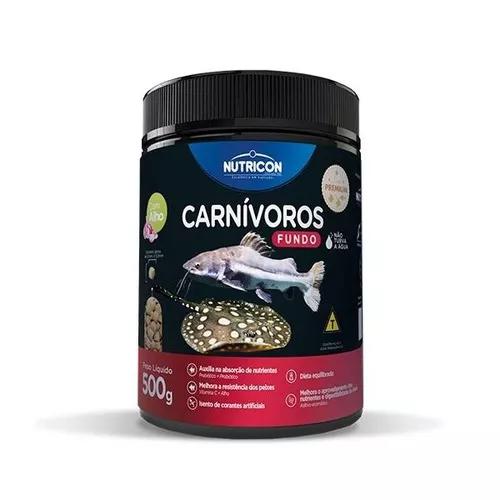 Ração Peixes Carnivoros De Fundo 500 G Nutricon C/alho