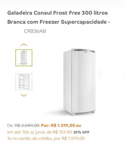 Geladeira cônsul nova