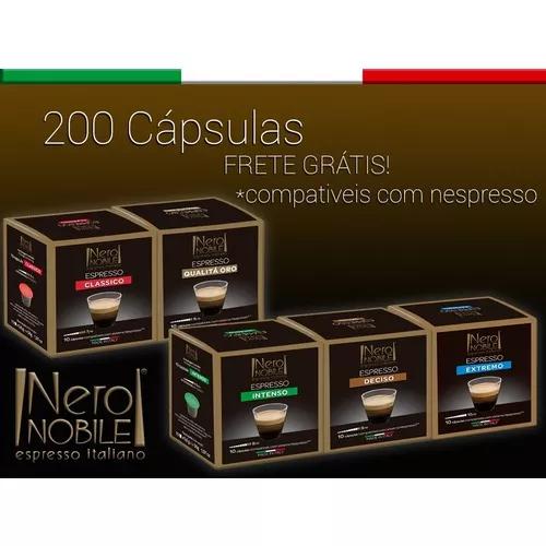 200 Cápsulas Café Compatíveis Nespresso- Di Nero Nobile