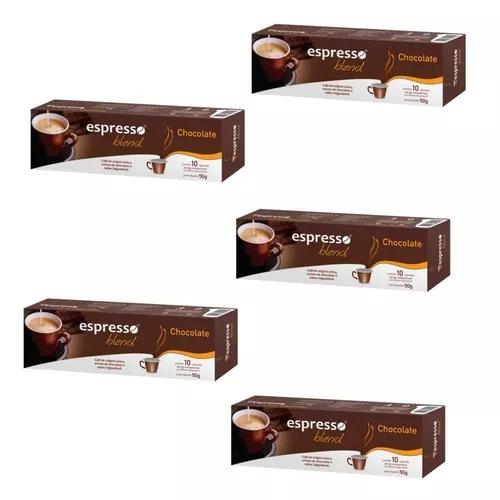 Kit 50 Cápsulas Café Sabor Chocolate Compativeis Nespresso