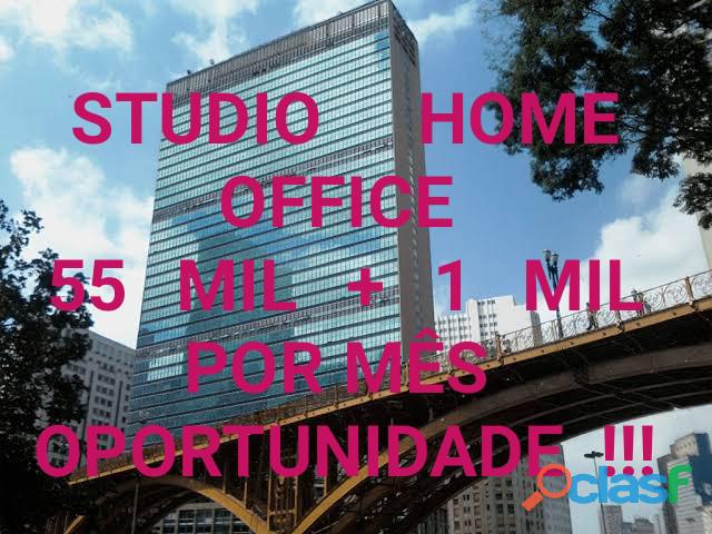 STUDIO HOME OFFICE 55 MIL + 40 MIL COM PARCELAS DE 1 MIL