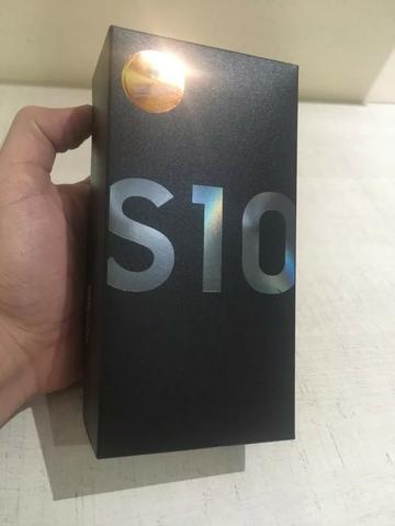 Samsung Galaxy S10 Preto Novo Na Caixa Capinha