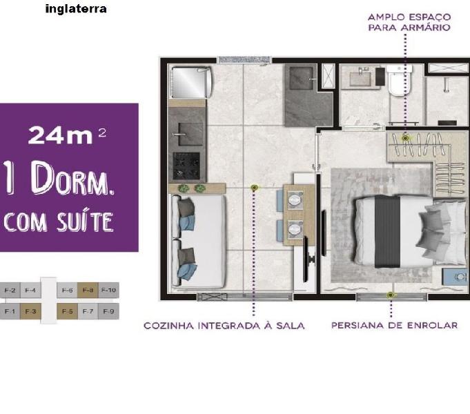 apartamento no vila andrade de 1 e 2 dorm (24m²) e 34m²
