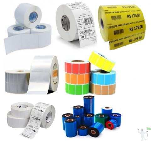 etiquetas adesivas e ribbons