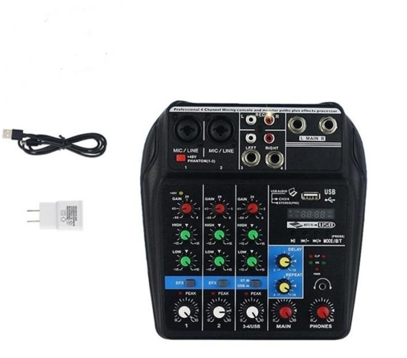 Áudio Mixer 4c Interface Frete Grátis Usb Bluetooth Fx