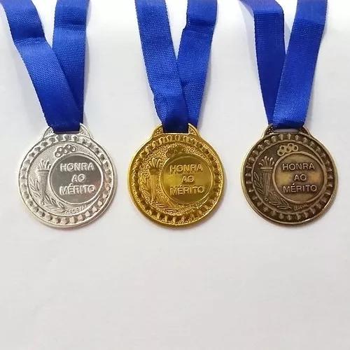 Medalhas Honrar Ao Mérito 3 Cm, 70 Unidades De Ouro
