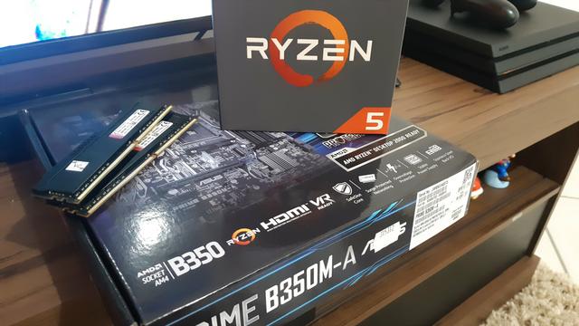Kit AMD placa mãe Asus B350 + Ryzen 5 + 16GB RAM