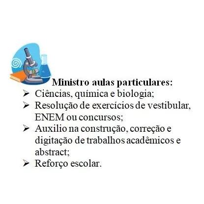 Aulas Particulares De Ciências/biologia E Reforço Escolar.