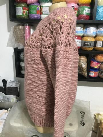 Blusão de frio em crochê