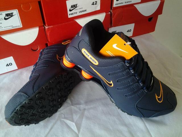 Tênis Nike Shox NZ Marinho/Laranja