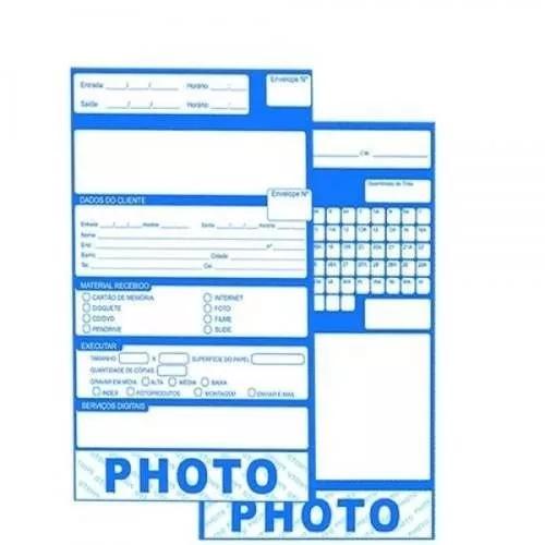 Envelope Fotoacabamento - Azul - 100 Folhas