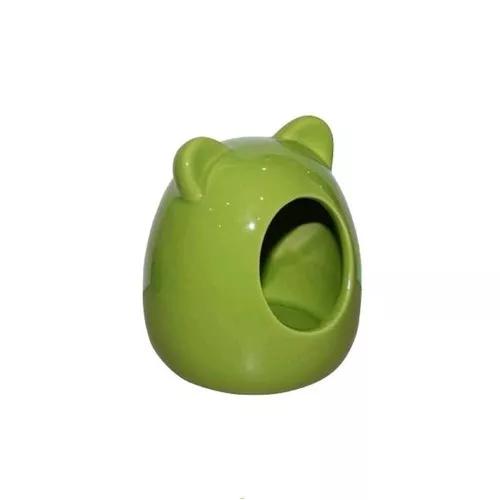 Casinha De Ceramica Para Roedores Hamster Verde Pawise