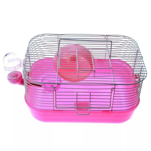 Gaiola Hamster Completa Pop Star Caninos Brancos - Rosa