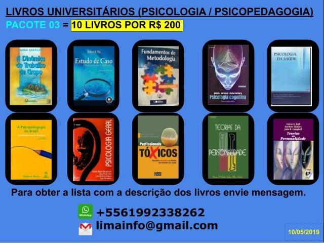 Livros universitários de Psicologia/Psicopedagogia/Medicina