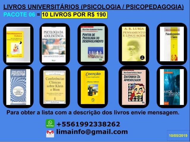 Livros universitários de Psicologia/Psicopedagogia/Medicina