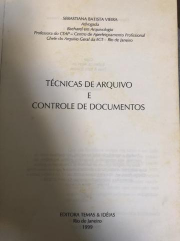 Técnicas de Arquivo e Controle de Documentos
