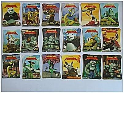 Coleção completa de cards Kung Fu Panda Yokitos
