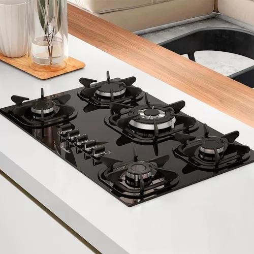 Fogão Cooktop 5 Bocas Tripla Chama G4 Preto - Mueller