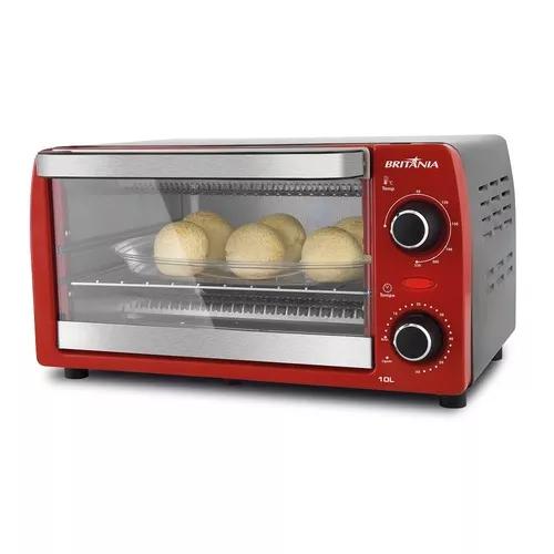 Forno Elétrico 10 Litros Bfe10v Britânia Vermelho - 110v