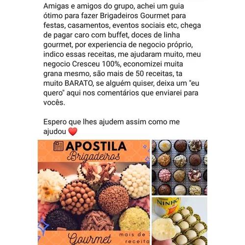 Apostila Receitas De Brigadeiro Gourmet