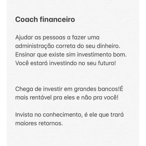 Coach/ajuda Financeira