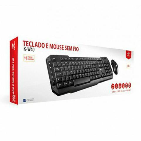 Kit Teclado+mouse sem fio c3 Tech novo!