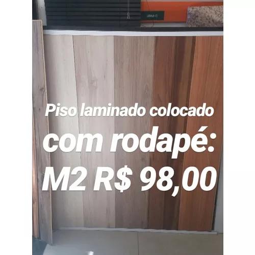 Piso Laminado Eucafloor R$ 98,00 M2 Colocado Com Rodapé