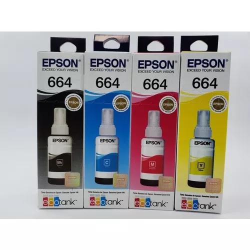Tinta Original Epson P/ Impressora L355 L365 L455 4 Frascos