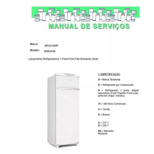 Manual Serviço Refrigerador Frost Fre Brast