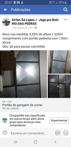 Portão ferro de correr